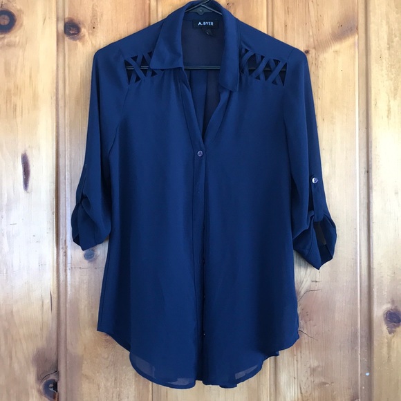 Navy Blue Blouse - Picture 1 of 2